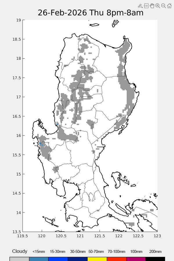 Luzon rain weather map forecast