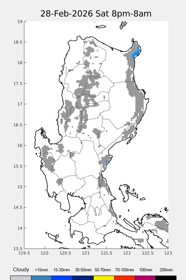 Luzon rain weather map forecast