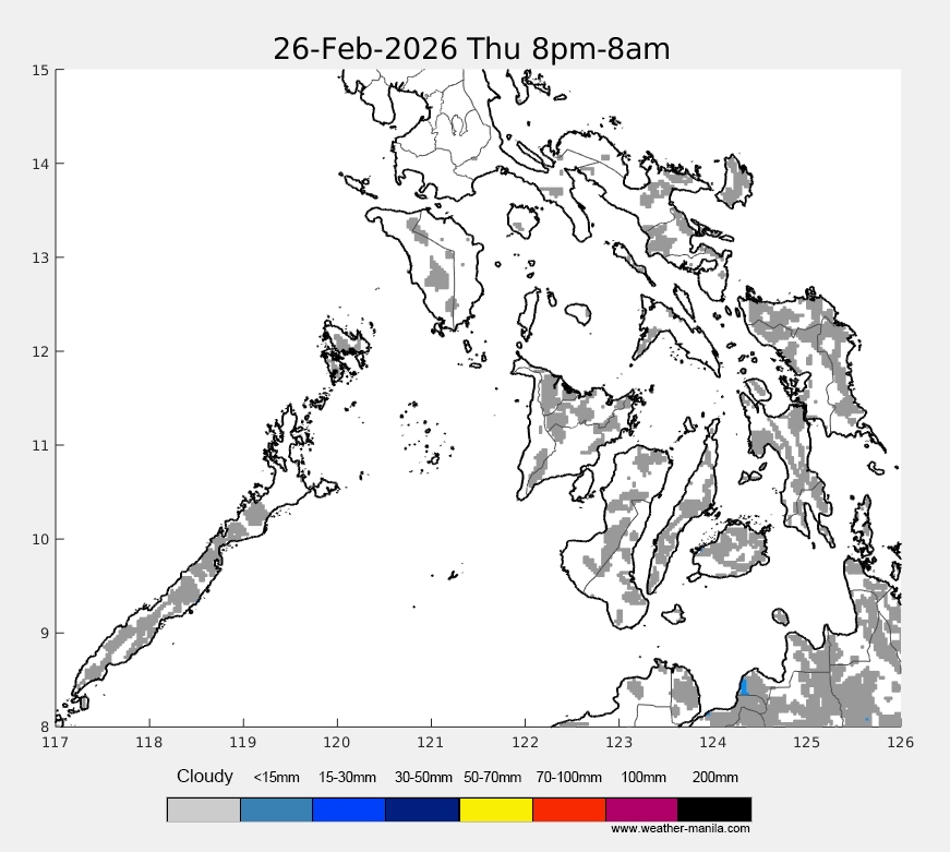 Visayas rain weather map forecast